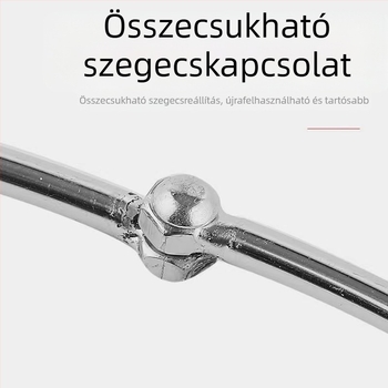 Rozsdamentes acélból készült összecsukható halászati merítőfej, erős gyűrűvel és vastag hálókerettel, háromszög alakú kialakítás, 10 kg terhelhetőség