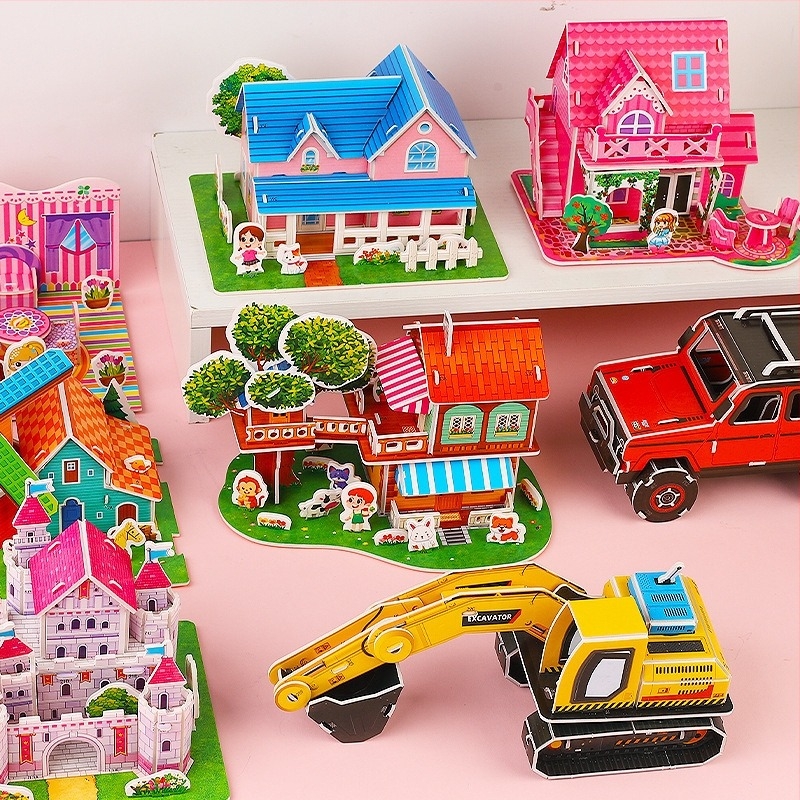 Xiao Meng 3D puzzle DIY gyerekeknek | Műanyag anyag | Korosztály 7–14 éves | Uniszex