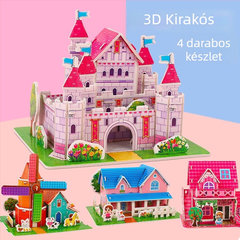 Xiao Meng 3D puzzle DIY gyerekeknek | Műanyag anyag | Korosztály 7–14 éves | Uniszex
