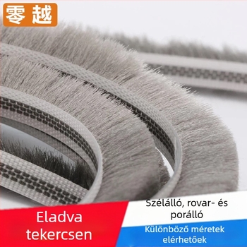 Alumínium ajtókhoz és ablakokhoz készült slot típusú tömítőszalag – szilikonozott felső rész, vízálló, porálló, ellenző rovarok és szél ellen, modern minimalista stílus