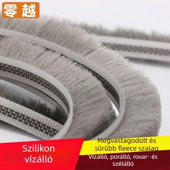 Alumínium ajtókhoz és ablakokhoz készült slot típusú tömítőszalag – szilikonozott felső rész, vízálló, porálló, ellenző rovarok és szél ellen, modern minimalista stílus