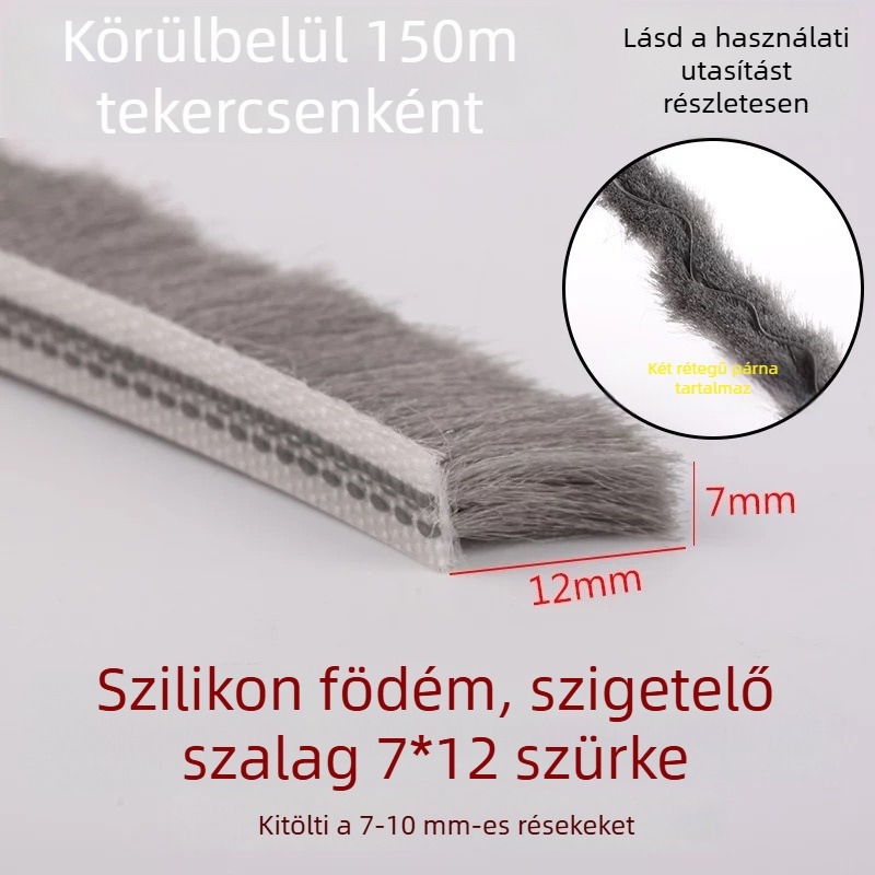 Alumínium ajtókhoz és ablakokhoz készült slot típusú tömítőszalag – szilikonozott felső rész, vízálló, porálló, ellenző rovarok és szél ellen, modern minimalista stílus