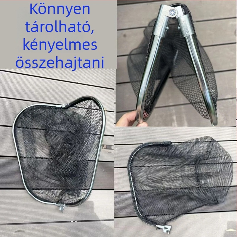 Összecsukható horgász hálófej nagy halak fogásához – nylon háló