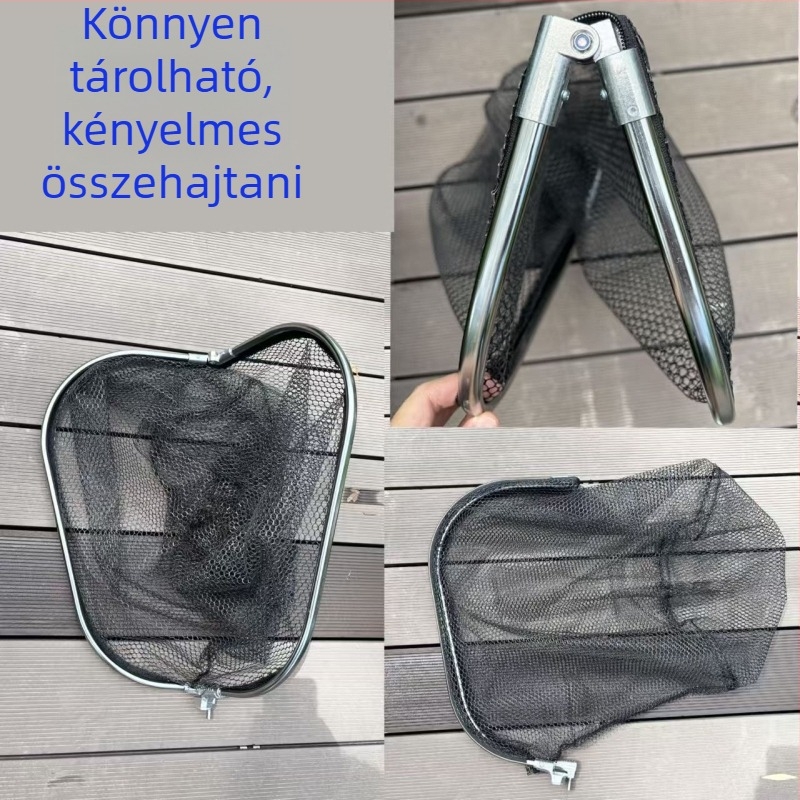 Összecsukható horgász hálófej nagy halak fogásához – nylon háló