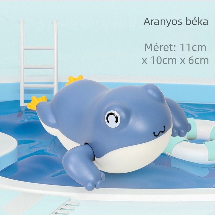 Fürdőjátékok pedálozó mozgással – ABS anyag, 11×11×7 cm, 0–3 éveseknek.