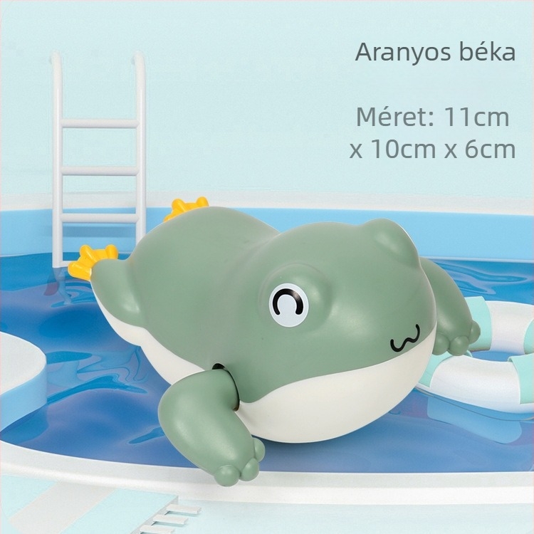 Fürdőjátékok pedálozó mozgással – ABS anyag, 11×11×7 cm, 0–3 éveseknek.