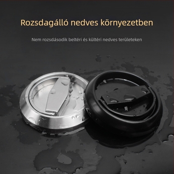 Kerek zár fogantyúval-001, 304 rozsdamentes acél, kefés felület, felületre szerelés, robusz zárómechanizmus