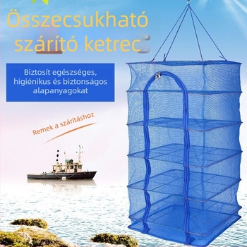 Összecsukható szárító háló halakhoz és zöldségekhez, legyek ellen védő ketrec, nylon anyagból, eredet: Kína, márka nélküli