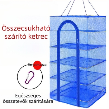 Összecsukható szárító háló halakhoz és zöldségekhez, legyek ellen védő ketrec, nylon anyagból, eredet: Kína, márka nélküli