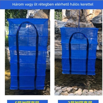 Összecsukható szárító háló halakhoz és zöldségekhez, legyek ellen védő ketrec, nylon anyagból, eredet: Kína, márka nélküli