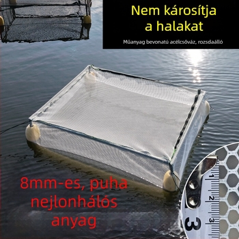 Fehér nylon háló doboz hal- és palánta tenyésztéséhez, lélegző emelőháló