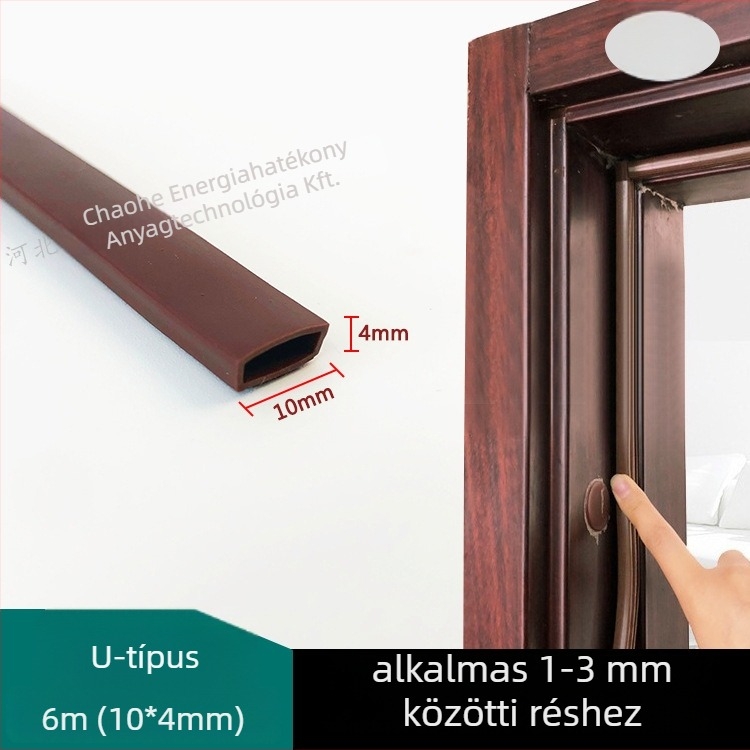 I-formájú öntapadós ajtó tömítőszalag, kopásálló, öregedésálló, szélálló és hőszigetelő.