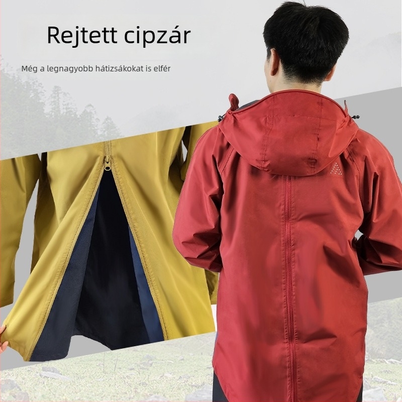 Dartei Kültéri kerékpározáshoz vízálló esőruha készlet, EI814, szétválasztható hegymászó kabát