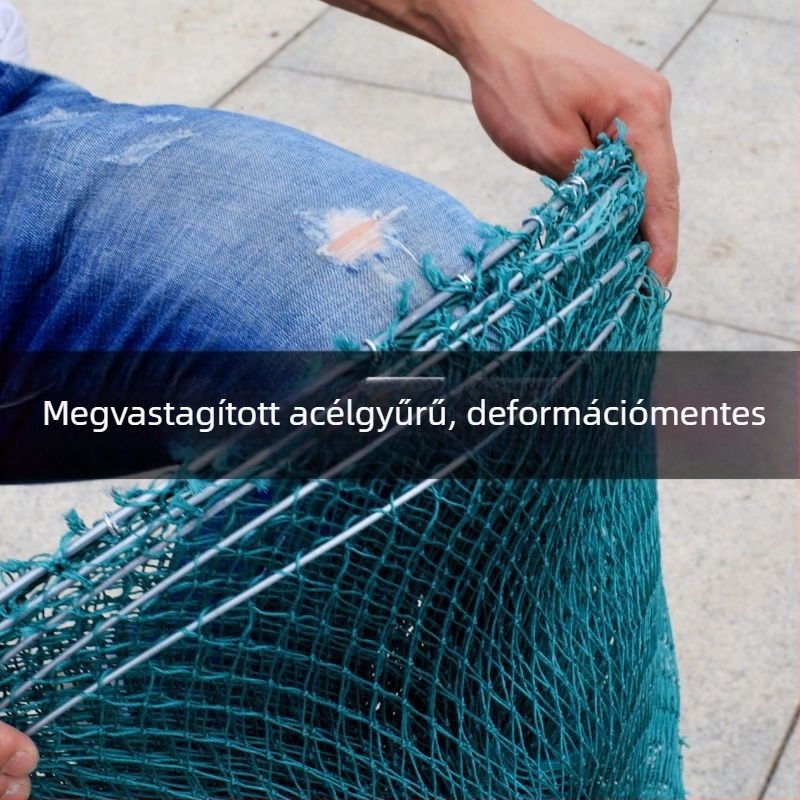 Nagy folyami halászháló nyolcas formájú dizájnnal és trawl résszel, összecsukható ujjháló kis garnéla számára, szájzáró háló, horgászfelszerelés