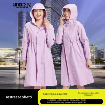 WEIMAIOR Vimai Light Kültéri esőkabát poncho – légáteresztő poliészter, könnyű, PU vízálló réteg, felnőtteknek, logó testreszabás