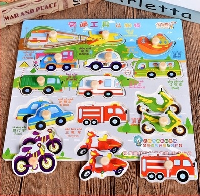Dennich Montessori Fa Puzzle fejlesztő tábla – oktatási játék 4–6 éveseknek