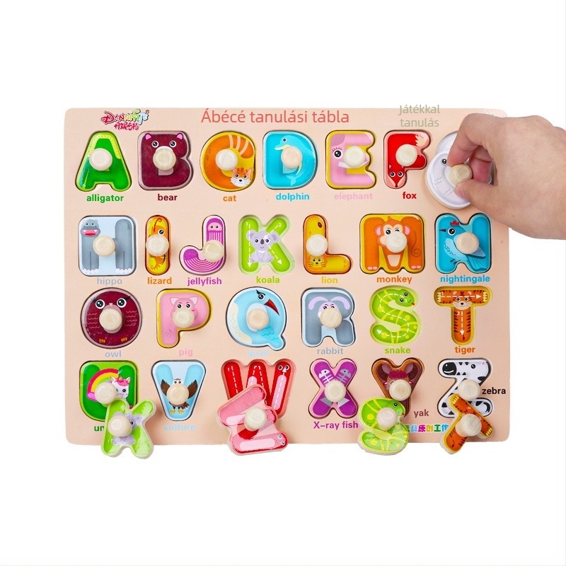 Dennich Montessori Fa Puzzle fejlesztő tábla – oktatási játék 4–6 éveseknek
