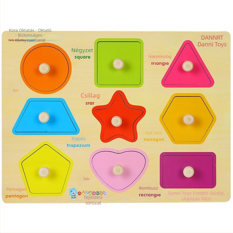 Dennich Montessori Fa Puzzle fejlesztő tábla – oktatási játék 4–6 éveseknek