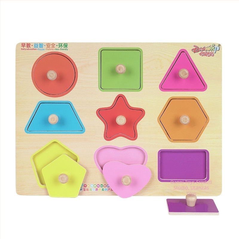 Dennich Montessori Fa Puzzle fejlesztő tábla – oktatási játék 4–6 éveseknek