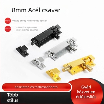 Felszínre szerelt ajtózár Type A, rugós mechanizmus és csatolható zárrendszer; Anyagok: rozsdamentes acél + alumíniumötvözet; Felületkezelés: elektroplakálás; Stílus: modern minimalizmus