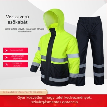 Szétválasztható esőponcsó PVC anyagból, PU vízálló réteggel, vastagság 22, felnőtt kerékpáros számára