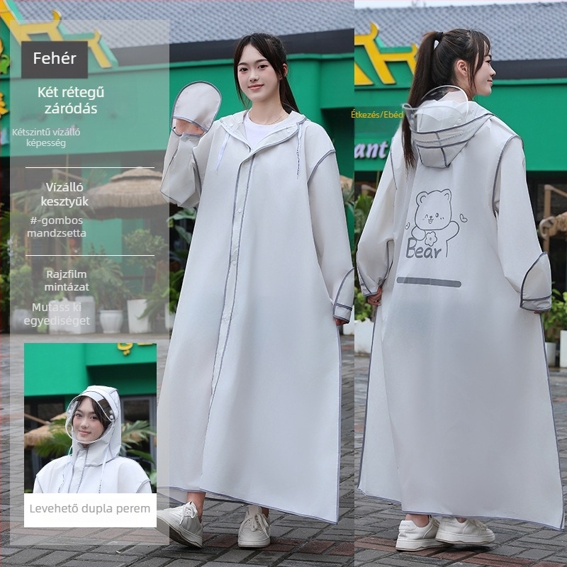 Gyerekeknek készült esőponcsó, vastag EVA anyaggal, leválasztható kivitelben, gyerekeknek, túrázásra és kerékpározásra