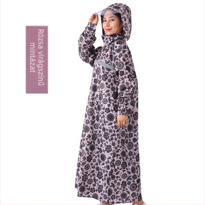 Egyrészes esőkabát túrázáshoz, poliészter taft anyag, 0,18 mm vastagság, PVC vízálló réteg, nyomtatott logó, testreszabás elérhető