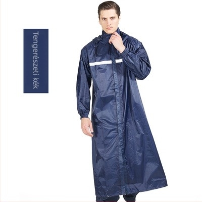 Egyrészes esőkabát túrázáshoz, poliészter taft anyag, 0,18 mm vastagság, PVC vízálló réteg, nyomtatott logó, testreszabás elérhető