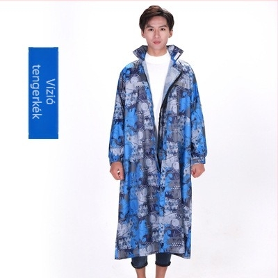 Egyrészes esőkabát túrázáshoz, poliészter taft anyag, 0,18 mm vastagság, PVC vízálló réteg, nyomtatott logó, testreszabás elérhető