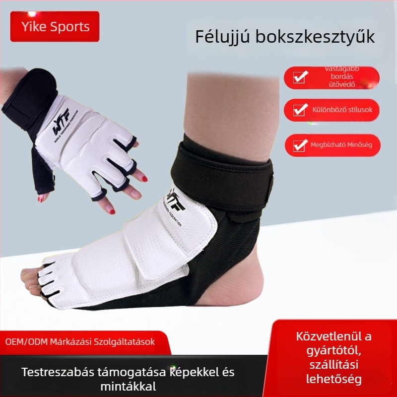 Boxkesztyű PU anyagból, vertikál stílusú, modell Kéz- és lábvédő, 0,5 kg, edzéshez harcművészetekhez (Taekwondo, Sanda)