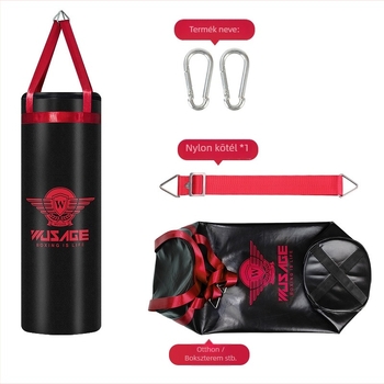 Boxzsák, PU anyag, függő típus, 600 g, modell WSR-246, márka Wusage/Sage