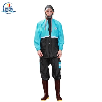 Koreai stílusú felosztott esőkabát, PVC anyag, fényvisszaverő részletek és légáteresztő, felnőtteknek, egy személyes használatra, túra poncsó, logó nyomás lehetséges
