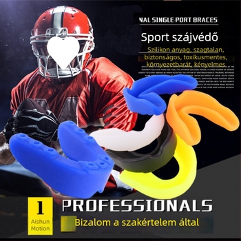 Szájvédő a bokszhoz és harcművészetekhez — valódi bőr, függő kivitel, alkalmas más labdajátékokhoz.