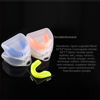 Szájvédő a bokszhoz és harcművészetekhez — valódi bőr, függő kivitel, alkalmas más labdajátékokhoz.