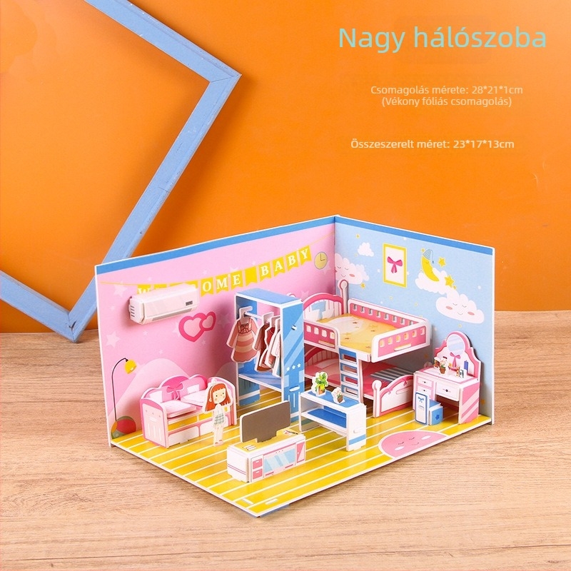 Papír 3D puzzle gyerekeknek – DIY testreszabás és minta testreszabás; Anyag: papír; Korosztály: 4–6 évesek; Kategória: helyesírási illusztrációk, táblák