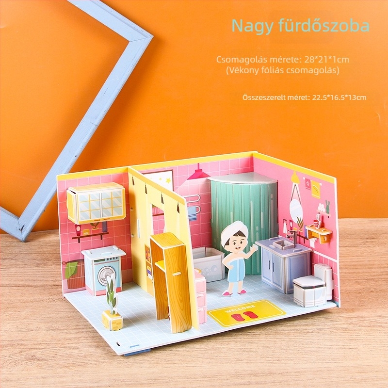 Papír 3D puzzle gyerekeknek – DIY testreszabás és minta testreszabás; Anyag: papír; Korosztály: 4–6 évesek; Kategória: helyesírási illusztrációk, táblák