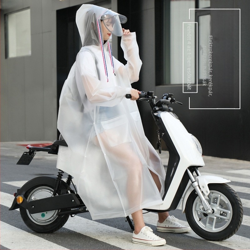 Felnőtt esőponcho motorkerékpárhoz és elektromos járművekhez, 4 az 1-ben funkció, EVA anyag, 450 g, univerzális esőkabát-stílus