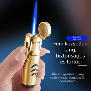 Butánszélvédett gyújtó, fémtest, állítható gázszelep