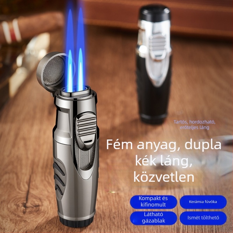 Butánszélvédett gyújtó, fémtest, állítható gázszelep