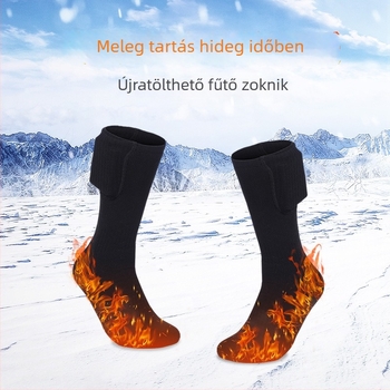 USB-üzemű elektromos fűtésű zoknik, újratölthető, uniszex, házi papucs/otthoni cipő, pamut felsőrész és talp