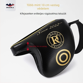 Muay Thai Dracula combvédő Velcro-ral – PU anyag, Súly 1.2, Modell DTB001, Muay Thai, Sanda és Taekwondo edzéshez