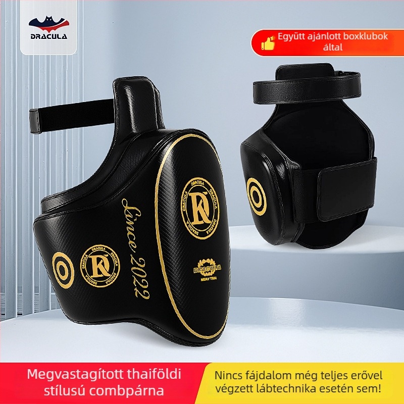 Muay Thai Dracula combvédő Velcro-ral – PU anyag, Súly 1.2, Modell DTB001, Muay Thai, Sanda és Taekwondo edzéshez