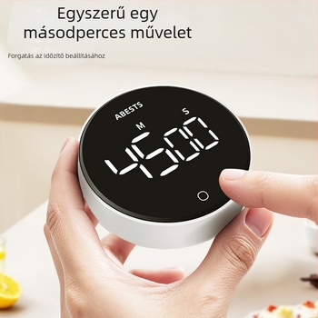 Elektronikus tanulási időzítő LCD-kijelzővel — kör alakú ABS burkolat, külső tápegység, alkalmas nappalira, hálószobára és dolgozószobára