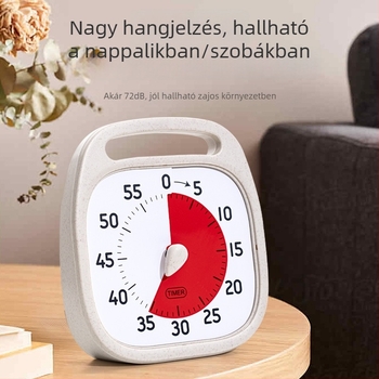 Diákok számára vizuális időmérő - kvarc mozgású, akkumulátoros működés, műanyag ház, számkijelző, forma: négyzetes vagy kerek