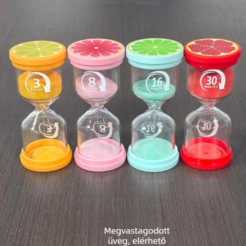 Gyümölcs macarons formájú homokóra, fújt magas hőálló üveg, márka YIECGY, pásztor-stílus