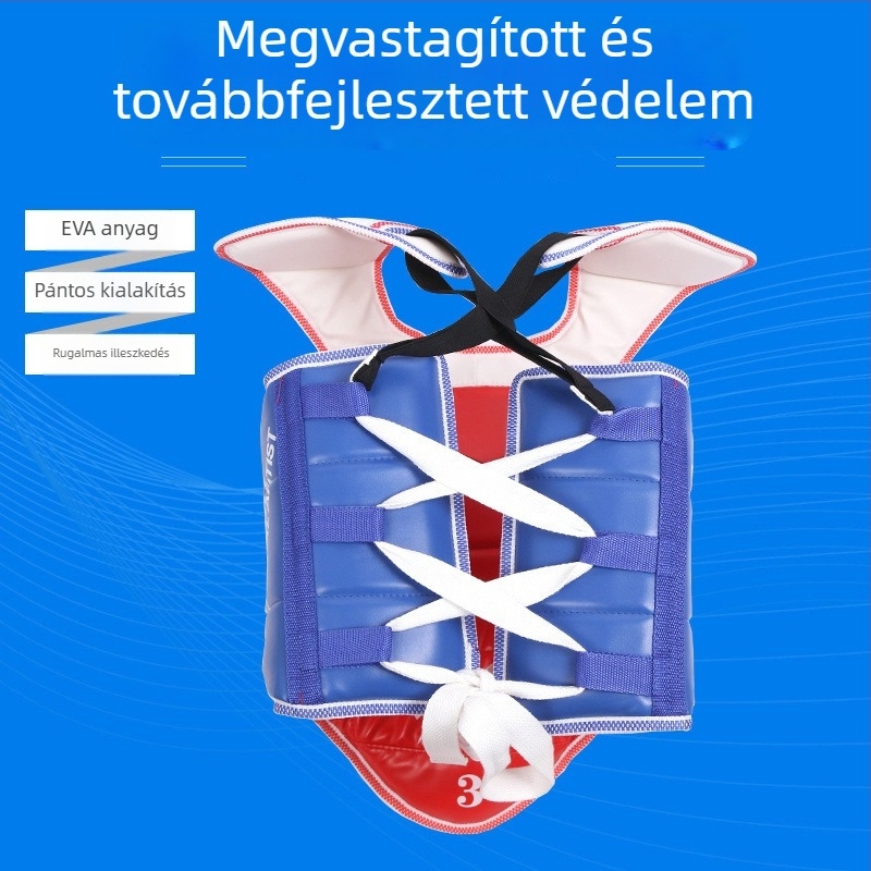 Taekwondo gyerekek mellvéd pántokkal