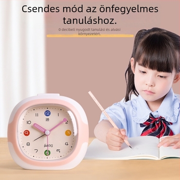 Diákoknak szánt ébresztőóra – csendes, egyszerű, analóg kijelzővel, száraz elemre működik, műanyag ház