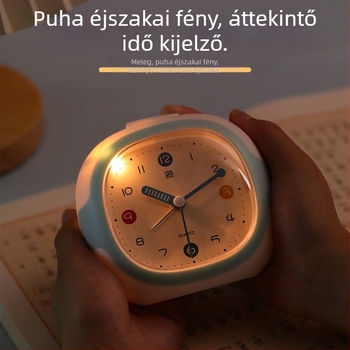 Diákoknak szánt ébresztőóra – csendes, egyszerű, analóg kijelzővel, száraz elemre működik, műanyag ház
