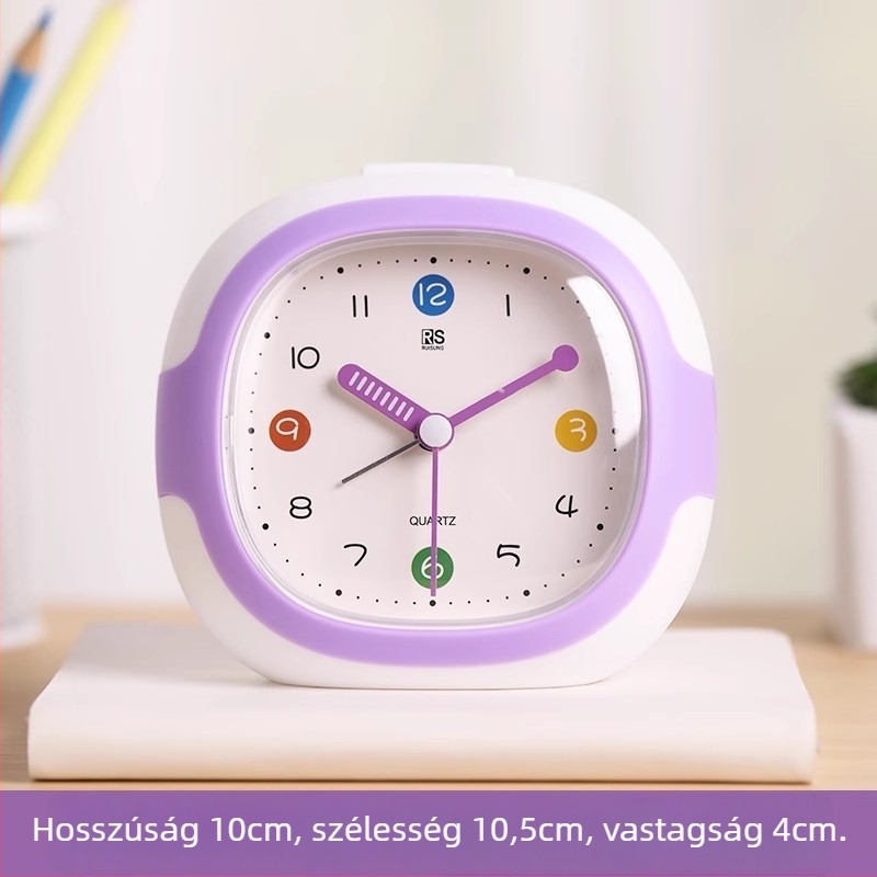 Diákoknak szánt ébresztőóra – csendes, egyszerű, analóg kijelzővel, száraz elemre működik, műanyag ház