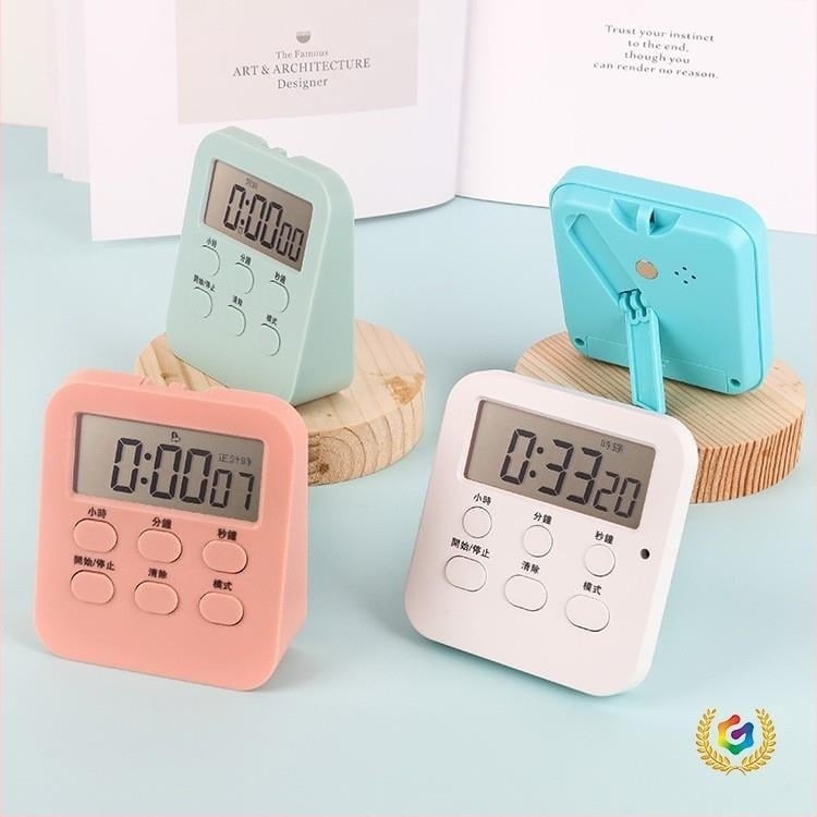 Elektronikus, többfunkciós időmérő tanuláshoz és a konyhához, LED-digitalis kijelzővel, gyémánt formájú burkolattal, ébresztő és kronográf funkcióval, logó testreszabása elérhető